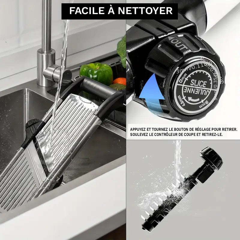 Mandoline de Cuisine Multifonction – Découpe Rapide et Sécurisée