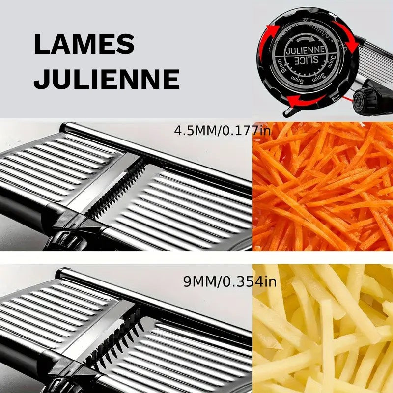 Mandoline de Cuisine Multifonction – Découpe Rapide et Sécurisée