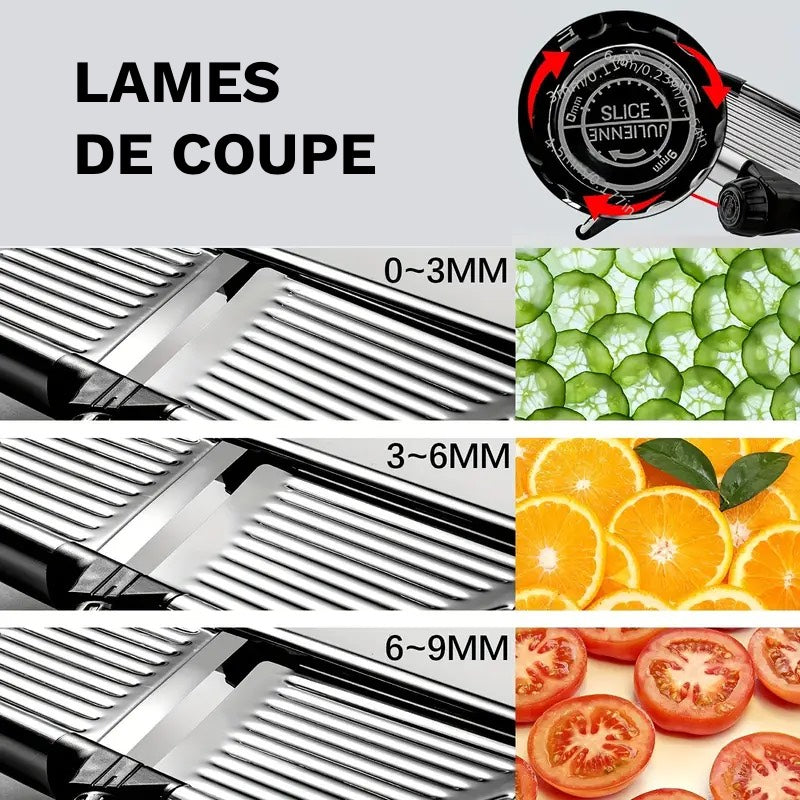 Mandoline de Cuisine Multifonction – Découpe Rapide et Sécurisée