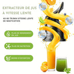 Extracteur de Jus de fruits et légumes, Silencieux & Puissant sans BPA – Jus Frais Maison, Vitamines Préservées & Nettoyage Facile