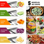 Mandoline de Cuisine Multifonction – Découpe Rapide et Sécurisée